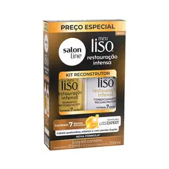 Salon Line Kit Shampoo 300Ml + Condicionador 200Ml Meu Liso Restauração Intensa
