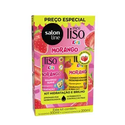 Salon Line Kit Shampoo 300Ml + Condicionador 200Ml Meu Liso Kids Morango