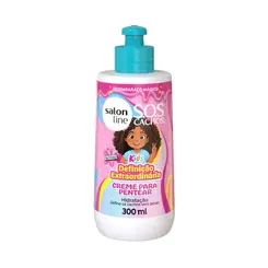 Salon Line Creme Para Pentear 300Ml Sos Cachos Kids Definidos Melancia