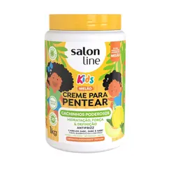 Salon Line Creme Para Pentear 1Kg Kids Cachos Poderosos Melão
